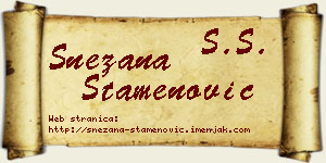 Snežana Stamenović vizit kartica
